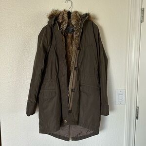 Abercrombie and Fitch parka with removable vest, size small